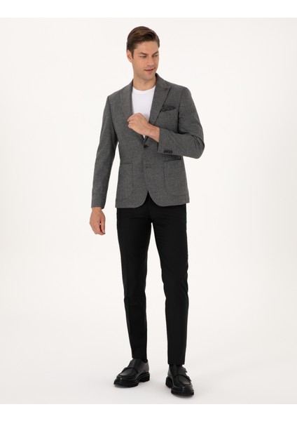 Erkek Füme Slim Fit Ceket 50316324-VR058 fırsatları