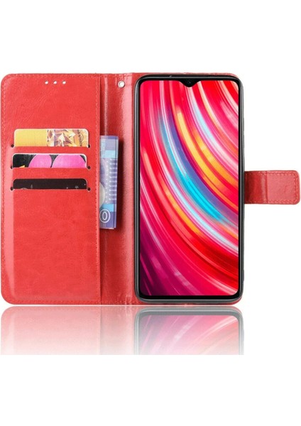 Newface Xiaomi Redmi Note 8 Pro Kılıf Trend S Plus Kapaklı Kılıf - Kırmızı