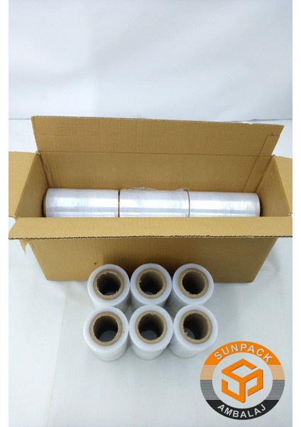 Dilimli Streç Film 10CM x 300M Şeffaf 17 Mikron (30'lu Paket) - Koli, Eşya ve Palet Streçi fiyatları