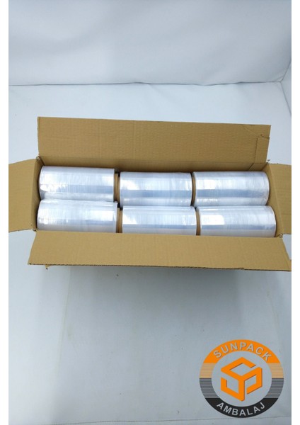 Dilimli Streç Film 10CM x 300M Şeffaf 17 Mikron (30'lu Paket) - Koli, Eşya ve Palet Streçi modelleri