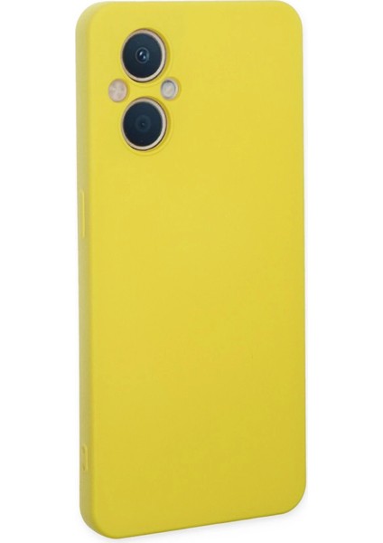 Newface Oppo Reno 7 Lite Kılıf Nano Içi Kadife Silikon - Sarı modelleri
