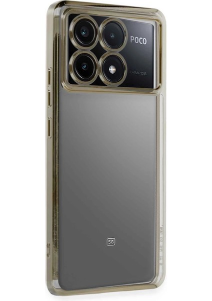 Newface Xiaomi Poco X6 Pro Kılıf Razer Lensli Silikon - Gold
