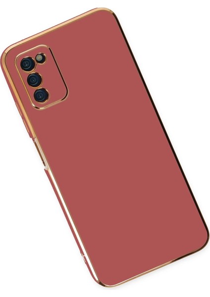 Newface Samsung Galaxy A03S Kılıf Volet Silikon - Kırmızı