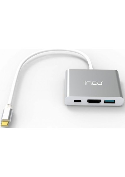 Inca ITPC-04T TIP-C=>HDMI+USB3.0+PD(100W) Çevirici (Giriş:usb Type-C => Çıkış:hdmi+Usb3.0+Pd)