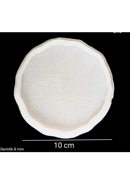 10cm - Kavisli Yuvarlak Bardak Altı Silikon Kalıbı - Kod:inci fiyatları