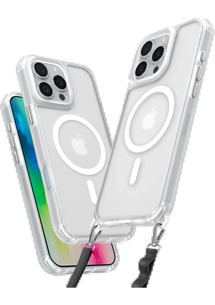 Newface iPhone 16 Pro Max Kılıf Enka Magsafe Silikon Kılıf - Şeffaf