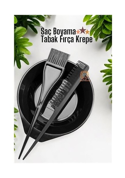 Saç Boyama Tabak Fırça Krepe Tarak Seti