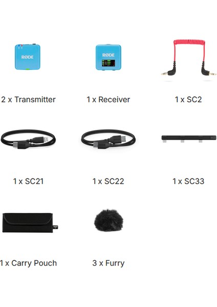 Wireless Go Iı (Gen 3) | 3.nesil, Iki Vericili, 32-Bit Kayıt Özellikli Kablosuz Mikrofon Seti (Mavi)