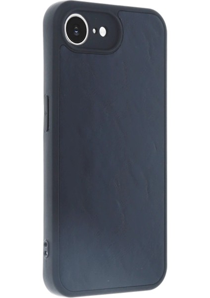 Newface iPhone 16E Kılıf Aras Deri Kapak - Lacivert