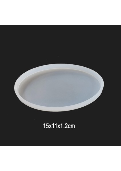 Bardak Altı Oval Şekli Reçine Epoksi Kalıp 15 x 11 x 1.2 cm - KOD:183