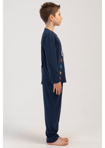 Pamuklu Erkek Çocuk Uzun Kol Pijama Takım(9/10-15/16) , 405126