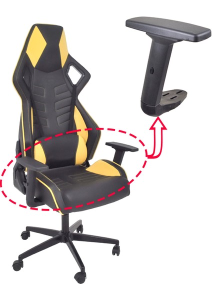 Penta 3D Oyuncu Gamer Müdür Yönetici Sekreter Büro Ofis Çalışma Koltuğu Hareketli Kol