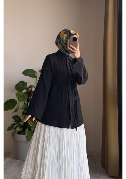 Classic Müslin Gömlek-Siyah indirimleri