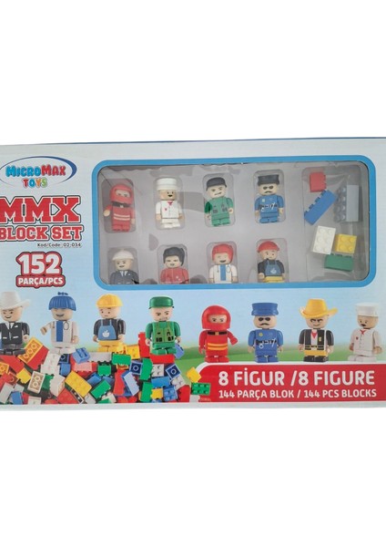 Mmx 8 Figürlü 152 Parça Blocks Set