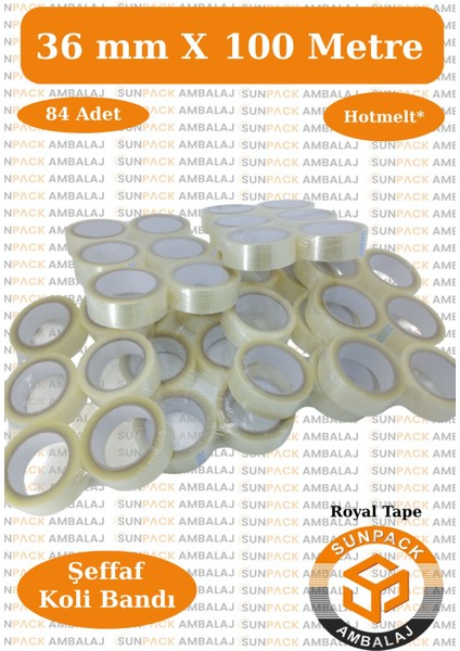 Çift Taraflı Bant 48MM x 25M Şeffaf Filmik (6 Adet) - Güçlü, Şerit Montaj ve Çok Amaçlı Kullanım