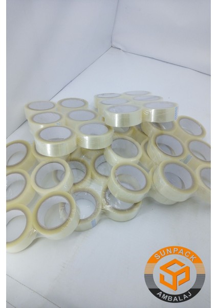 Çift Taraflı Bant 48MM x 25M Şeffaf Filmik (6 Adet) - Güçlü, Şerit Montaj ve Çok Amaçlı Kullanım fiyatları