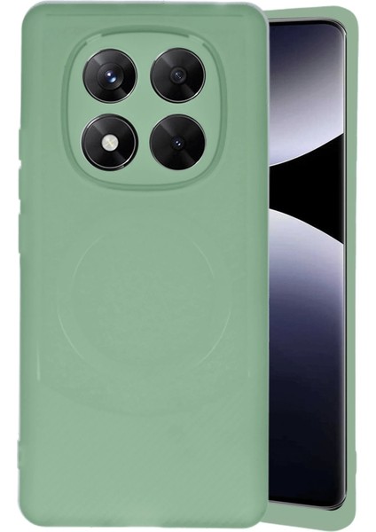 Newface Xiaomi Redmi Note 14 Pro 4g Kılıf Maya Karbon Kapak - Su Yeşili modelleri