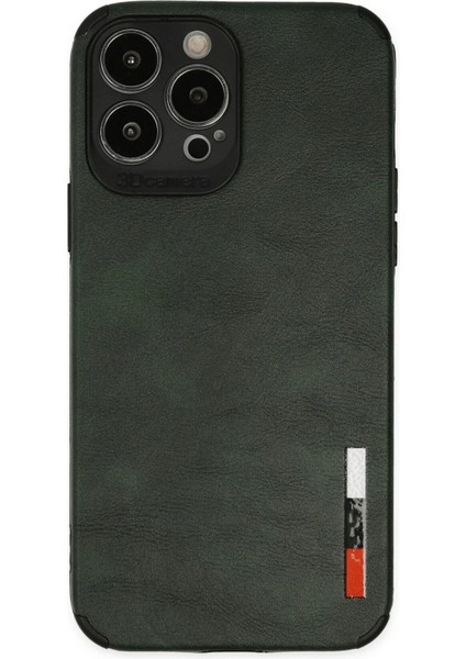 Newface iPhone 13 Pro Max Kılıf Loop Deri Silikon - Yeşil