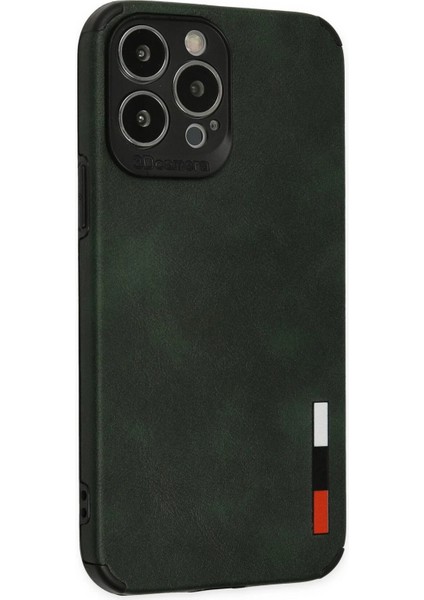 Newface iPhone 13 Pro Max Kılıf Loop Deri Silikon - Yeşil
