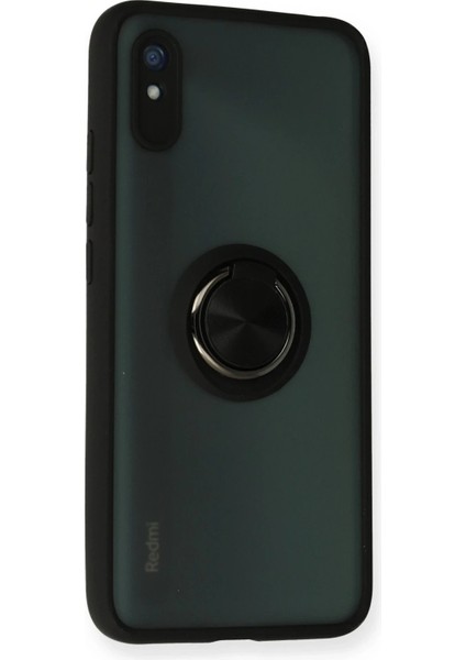 Newface Xiaomi Redmi 9A Kılıf Montreal Yüzüklü Silikon Kapak - Siyah fiyatları