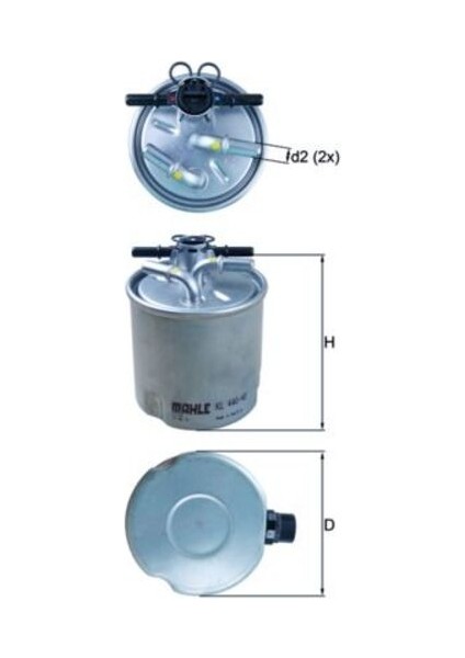 Mahle KL44015 -Knecht-Behr KL44015 Yakıt Filtresi In-Line Fuel Filter 16400JD50A 16400JD50A