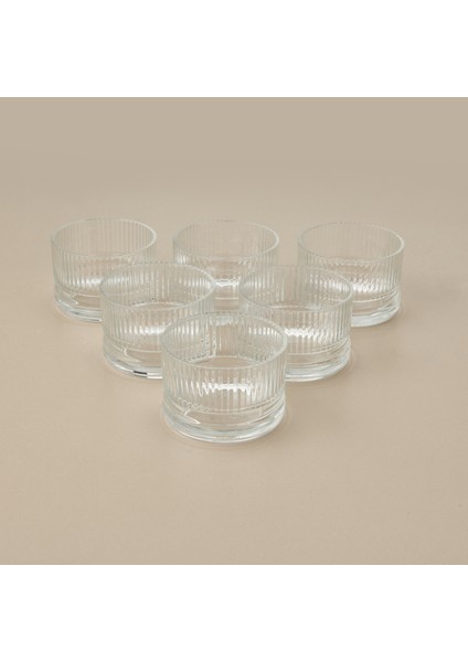 6'lı Cam Kase - Şeffaf - 8,5 cm