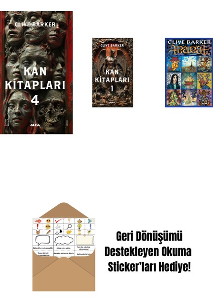 Kan Kitapları 4 + Kan Kitapları 1 + Abarat + Okuma Sticker'ları