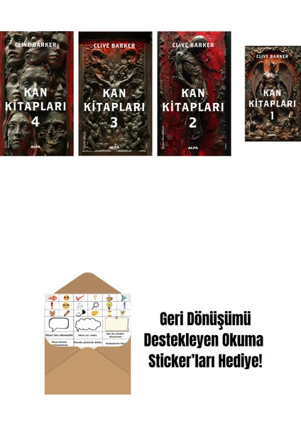 Clive Barker 4 Kitap Set + Okuma Sticker'ları