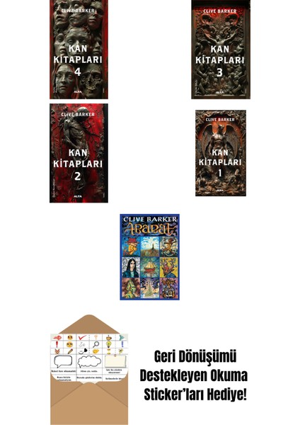 Clive Barker 5 Kitap Set + Okuma Sticker'ları