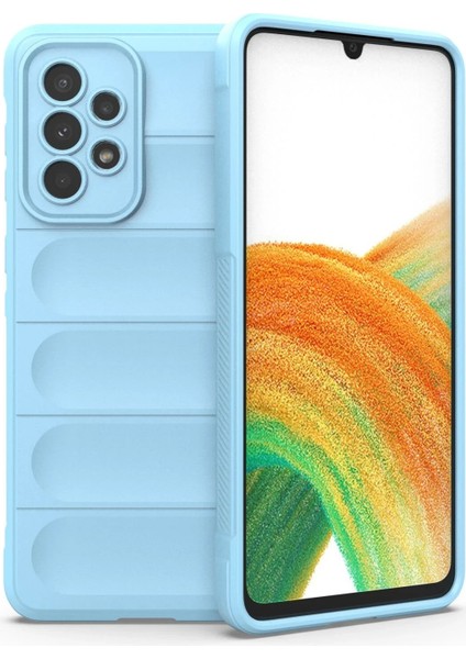 Newface Samsung Galaxy A33 5g Kılıf Optimum Silikon - Sky Blue