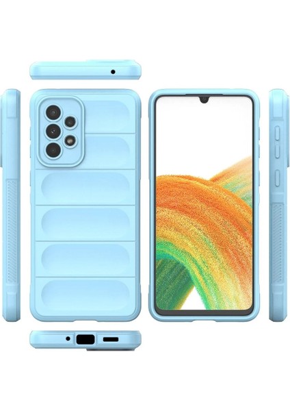 Newface Samsung Galaxy A33 5g Kılıf Optimum Silikon - Sky Blue modelleri