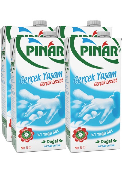 %1 Yağlı Süt 1l 4'lü