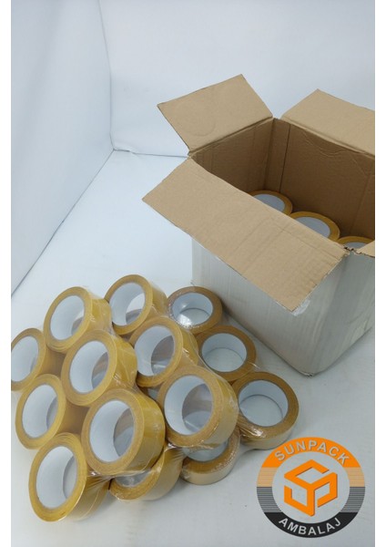 Maskeleme Bandı 24MM x 30M Sarı (72 Adet) (Kağıt Bant) - Oto Boya, Fırın ve Dekorasyon Bandı