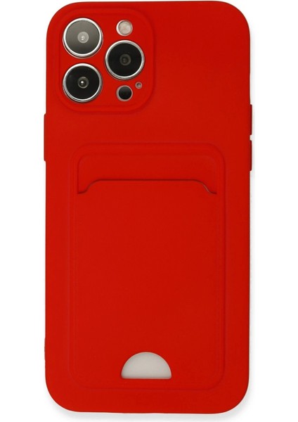 Newface iPhone 13 Pro Max Kılıf Kelvin Kartvizitli Silikon - Kırmızı
