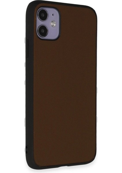 Newface iPhone 11 Kılıf Taft Kapak - Kahverengi