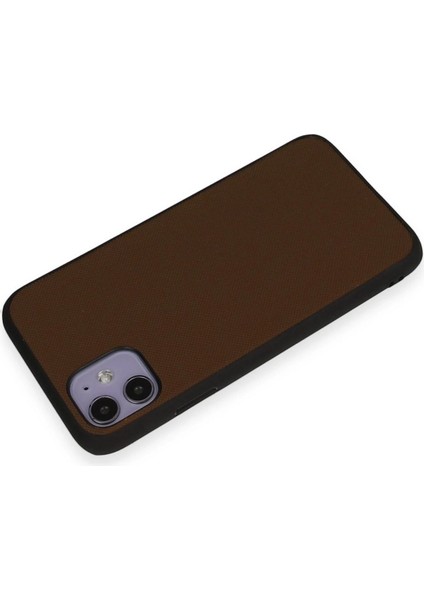 Newface iPhone 11 Kılıf Taft Kapak - Kahverengi