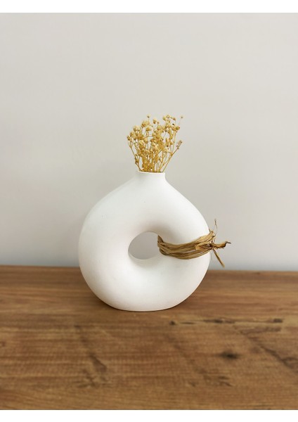 Donut Vazo - Modern Iskandinav Tarzı Tekli Vazo