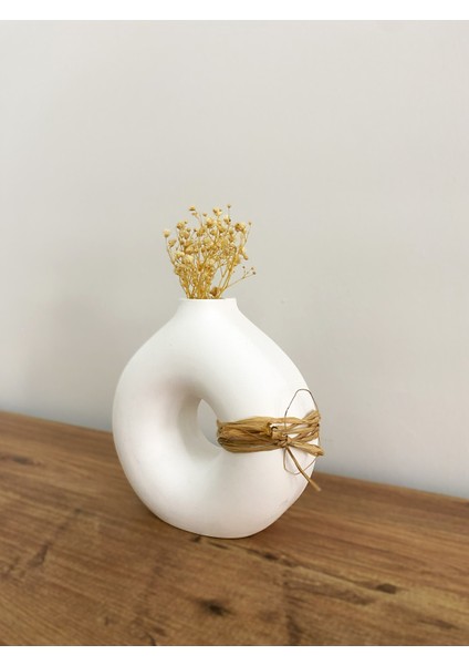 Donut Vazo - Modern Iskandinav Tarzı Tekli Vazo fırsatları