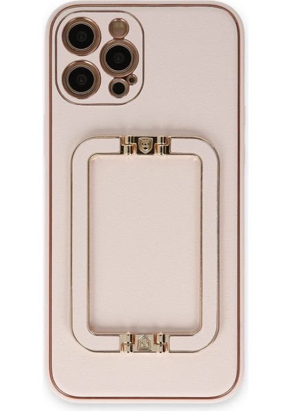 Newface iPhone 12 Pro Kılıf Coco Elit Kapak - Pudra