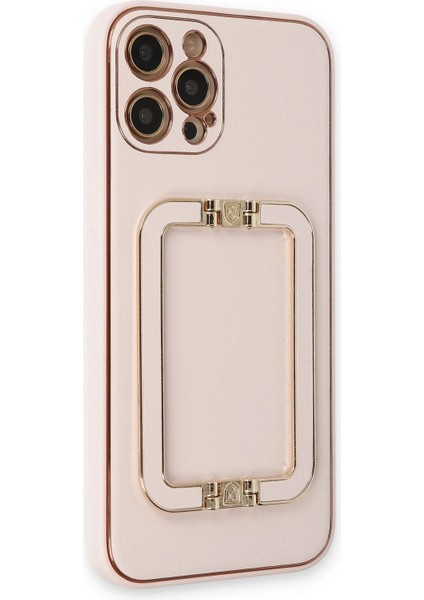 Newface iPhone 12 Pro Kılıf Coco Elit Kapak - Pudra