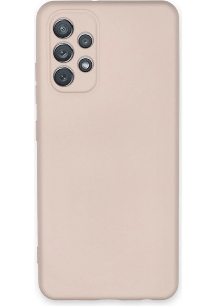 Newface Samsung Galaxy A72 Kılıf Nano Içi Kadife Silikon - Pudra
