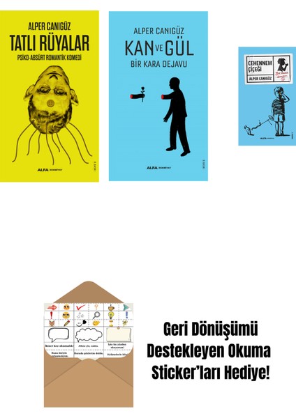Tatlı Rüyalar + Kan ve Gül + Cehennem Çiçeği + Okuma Sticker'ları
