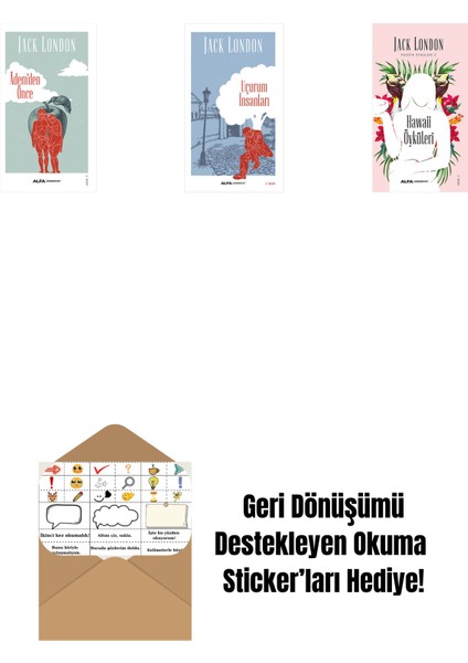 Âdem'den Önce + Uçurum Insanları + Hawaii Öyküleri + Okuma Sticker'ları