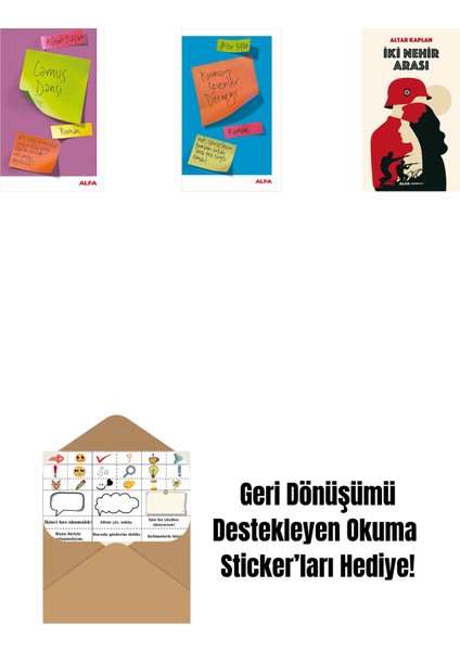 Camus Dansı + Kırmızıyı Sevenler Derneği + Iki Nehir Arası + Okuma Sticker'ları