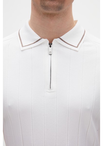 Ds Damat Regular Fit Ekru T-Shirt