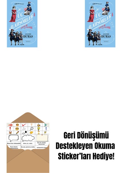 Üç Silahşörler 4 - Louise De La Valliere (Ciltli) + Üç Silahşörler 4 - Louise De La Valliere + Okuma Sticker'ları