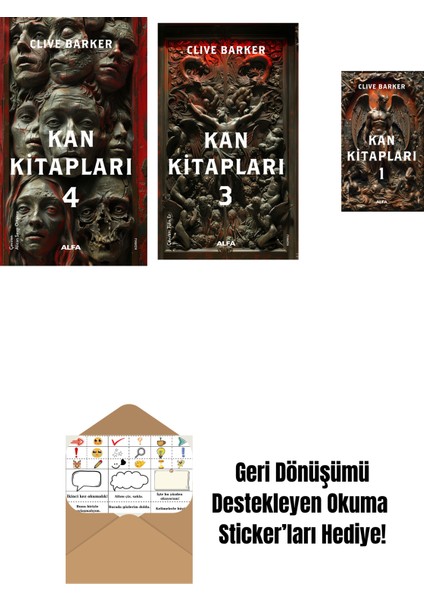 Kan Kitapları 4 + Kan Kitapları 3 + Kan Kitapları 1 + Okuma Sticker'ları