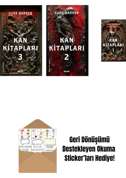 Kan Kitapları 3 + Kan Kitapları 2 + Kan Kitapları 1 + Okuma Sticker'ları
