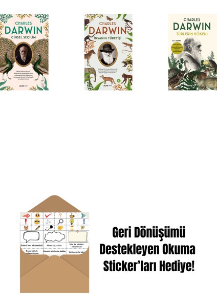 Cinsel Seçilim + Insanın Türeyişi + Türlerin Kökeni + Okuma Sticker'ları