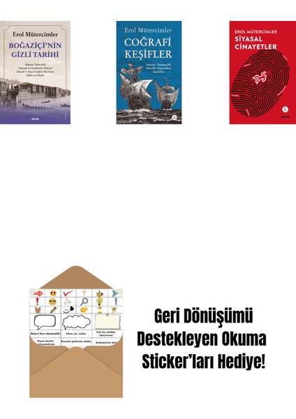 Boğaziçi’nin Gizli Tarihi + Coğrafi Keşifler + Siyasal Cinayetler + Okuma Sticker'ları